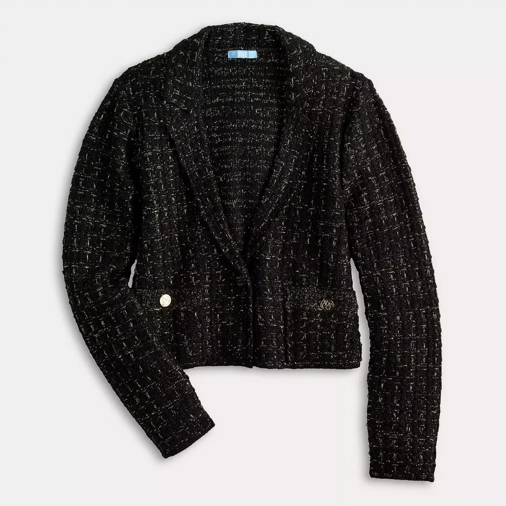 Women's DRAPER JAMES Metallic Yarn Sweater Blazer NWT